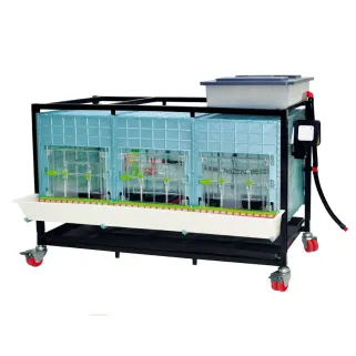 Base cage poussin 1 étage sur roues, hauteur intérieure 40cm - CIMUKA