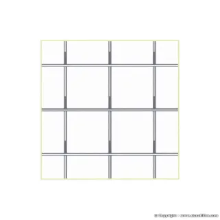 Damier galvanisé soudé 50*50mm fil 2mm hauteur 1,75m
