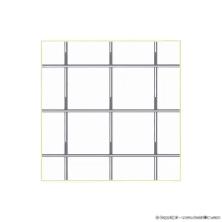Damier galvanisé soudé 50*50mm fil 2mm hauteur 1,75m
