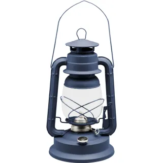 Lampe à pétrole bleu ardoise avec mèche