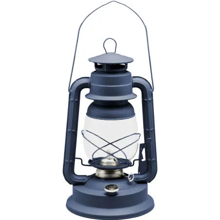 Lampe à pétrole bleu ardoise avec mèche