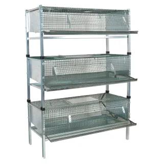 Kit 3 cages cailles pondeuses