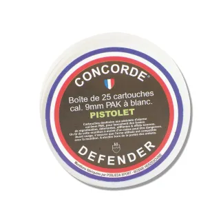 Boîte de 25 cartouches à blanc calibre 9mm PAK