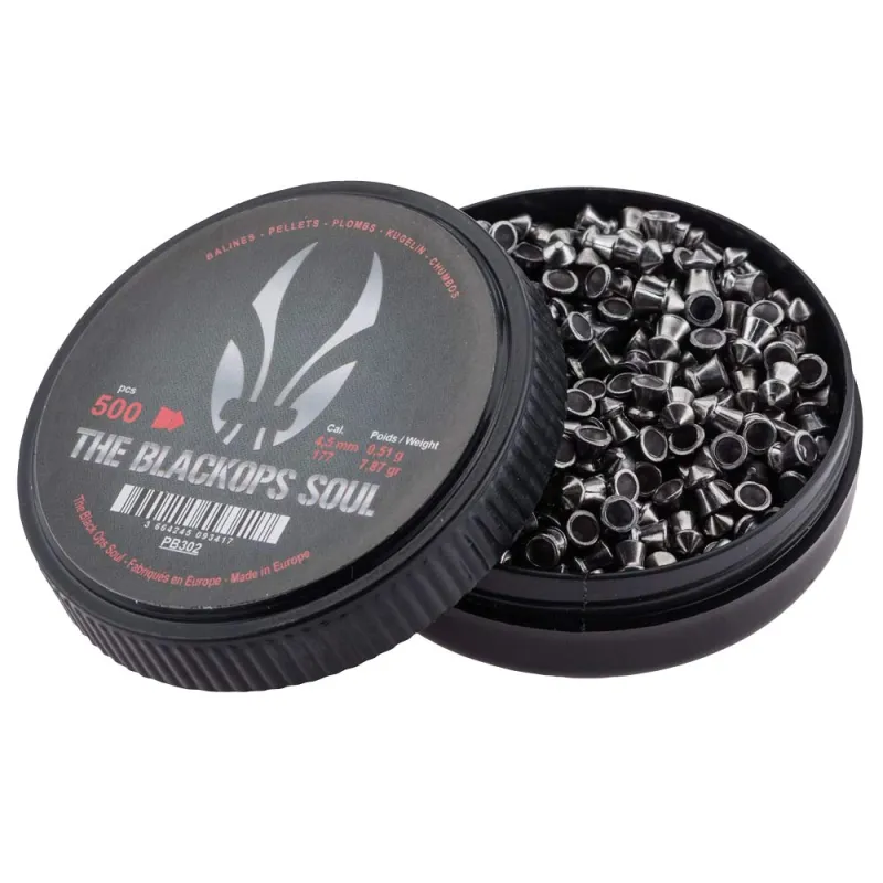 500 plombs Black ops soul pointus cal 4.5 500 plombs Black ops soul pointus cal 4.5