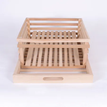Tiroir de réserve à pomme de terre pour garde manger en bois