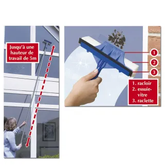 Lave-vitres télescopique 5 m