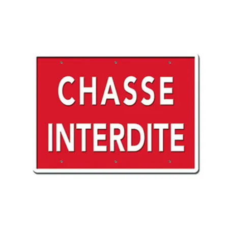 Panneau « Chasse interdite » Akilux 26 x 20cm