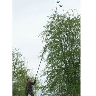 Mât à pigeons en aluminium résistant et ultra léger, noir 6 mètres