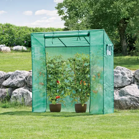 Serre tomates 200 x 195 x 60 cm. Toit incliné serre de jardin verte Serre tomates 200 x 195 x 60 cm. Toit incliné serre de jardin verte