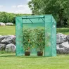 Serre tomates 200 x 195 x 60 cm. Toit incliné serre de jardin verte Serre tomates 200 x 195 x 60 cm. Toit incliné serre de jardin verte