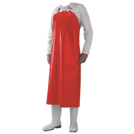 Tablier de boucher rouge