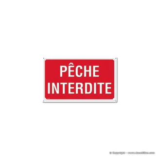 Panneau PÊCHE INTERDITE Akilux 26 x 20cm