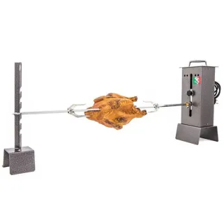 Tournebroche électrique 1 broche cuisson volailles et gibiers 6 kg de viandes