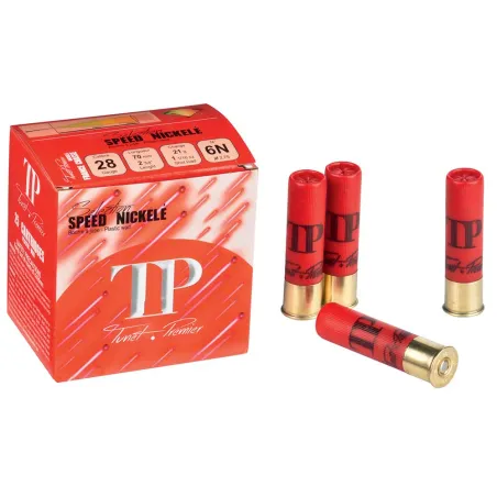 25 cartouches Tunet TP Speed nickelé cal.28
