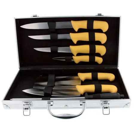 Mallette Valise du boucher acier inoxydable 7 pièces