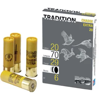 Boîte de 10 cartouches Tradition cal 20 29g pb6