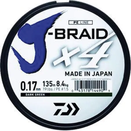Tresse J braid 4 brins