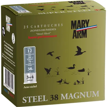 Boite de 25 cart STEEL MAG 38g 12/76 Boite de 25 cart STEEL MAG 38g 12/76