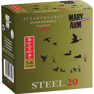 Boite de 25 cart STEEL 20g 28/70 pb 5+6