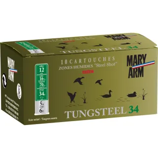 Boite de 10 cart TUNGSTEEL 34g 12/70