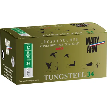 Boite de 10 cart TUNGSTEEL 34g 12/70