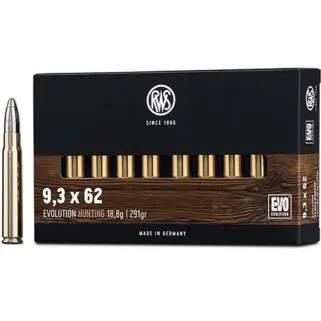 Boite de 20 Balles RWS ogive EVO - 9.3x62 - 291grs - 18.8g