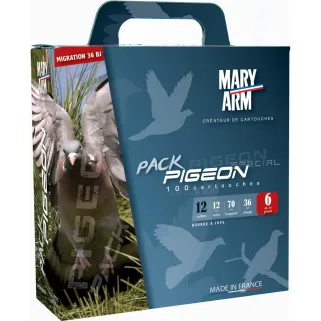 Pack 100 cart PIGEON 36g 12/70 pb 6
