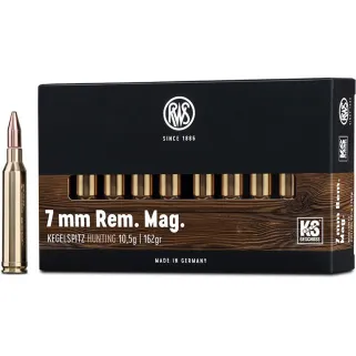 Boite de 20 Balles RWS ogive KS - 7rem - 162grs - 10.5g