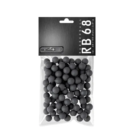 Billes d'entrainement T4E RB68 caoutchouc cal. 6 boîte x100