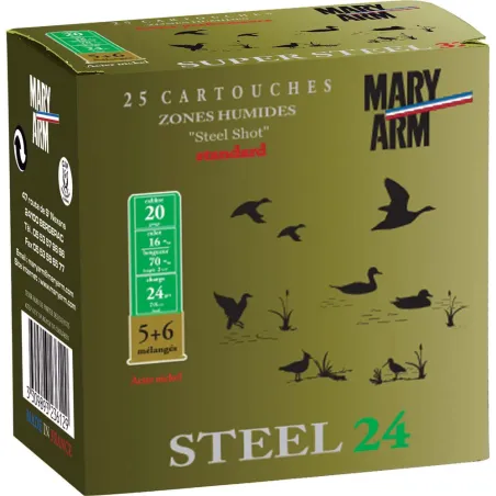Boite de 25 cart STEEL 24g 20/67 pb 5+6