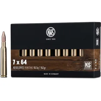 Boite de 20 Balles RWS ogive KS - 7x64 - 124grs - 8g