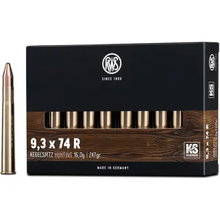 Boite de 20 Balles RWS ogive KS - 9.3X74R - 147grs - 16g