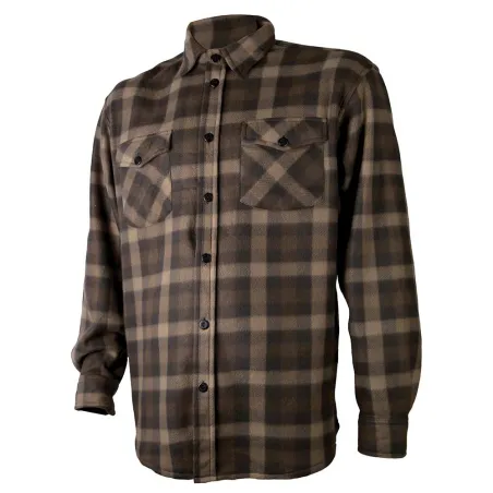 Chemise chaude homme à carreaux marron Treeland TM à 3XL