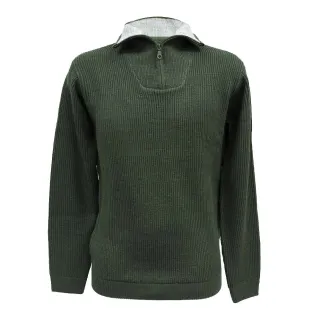 Pull col camionneur kaki Lorry taille S à 3XL