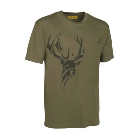 Tee shirt Kaki Cerf