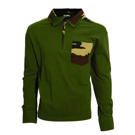 Chemise de chasse F1 homme kaki avec empiècements camouflage CE