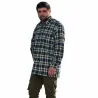 Chemise longue à carreaux bleu Chevron taille S à 4XL Chemise longue à carreaux bleu Chevron taille S à 4XL