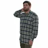 Chemise longue à carreaux bleu Chevron taille S à 4XL Chemise longue à carreaux bleu Chevron taille S à 4XL