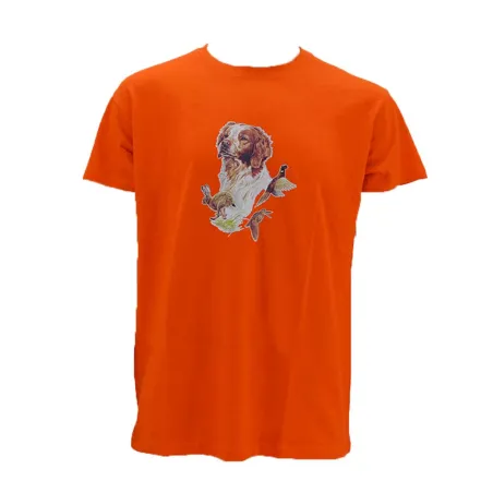 T-shirt orange épagneul Bartavel®