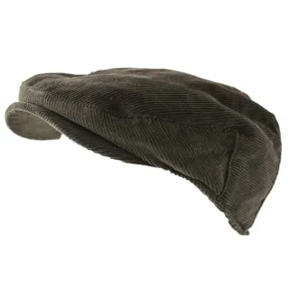 Casquette plate velours kaki