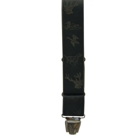 Bretelles Biclip®, motif de chasse