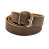 Ceinture cuir 120 cm marron simple ardillon hauteur 2,7 cm