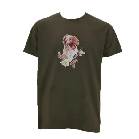 T-shirt kaki épagneul Bartavel®