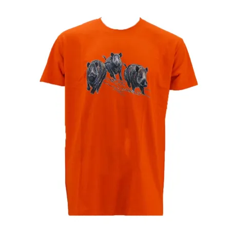 T-shirt orange sangliers Bartavel®