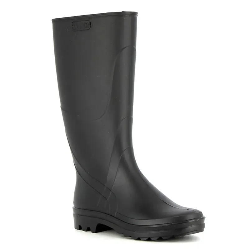 Bottes Kraft PVC recyclable doublure jersey noir 36 à 47