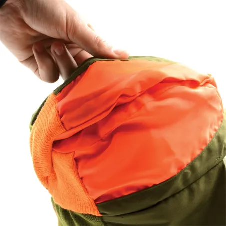 Casquette Fourrée réversible kaki/orange Casquette Fourrée réversible kaki/orange