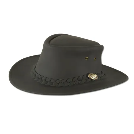 Chapeau en cuir noir