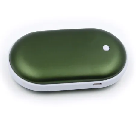 Chauffe-mains power bank rechargeable kaki