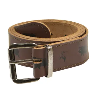 Ceinturon motif sanglier et bécasse