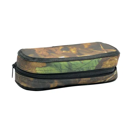 Etui molletonné zip intérieur mousse alvéolée camo 25x11x8cm